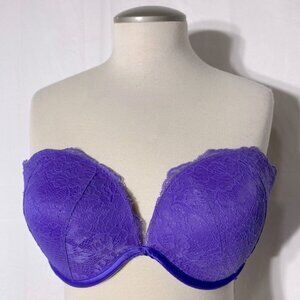 5/$25 La Senza Purple Lace Strapless Bra 34DD